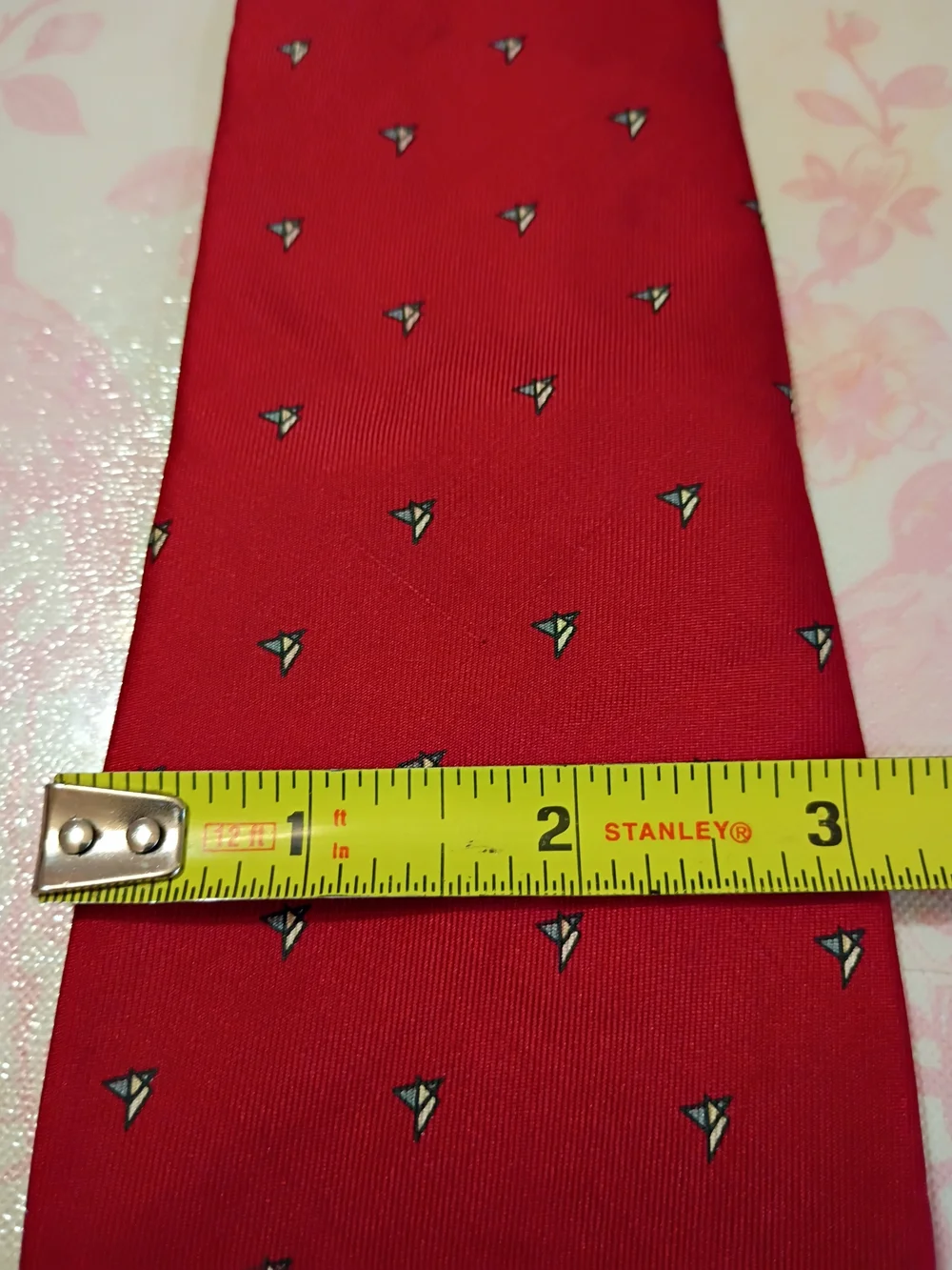 Etienne Aigner Red Italian Silk Tie